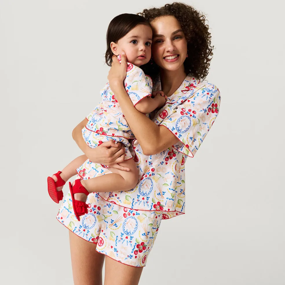Bamboo Challis Top Short Set