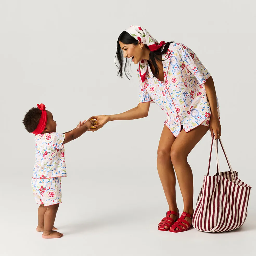 Bamboo Challis Top Short Set