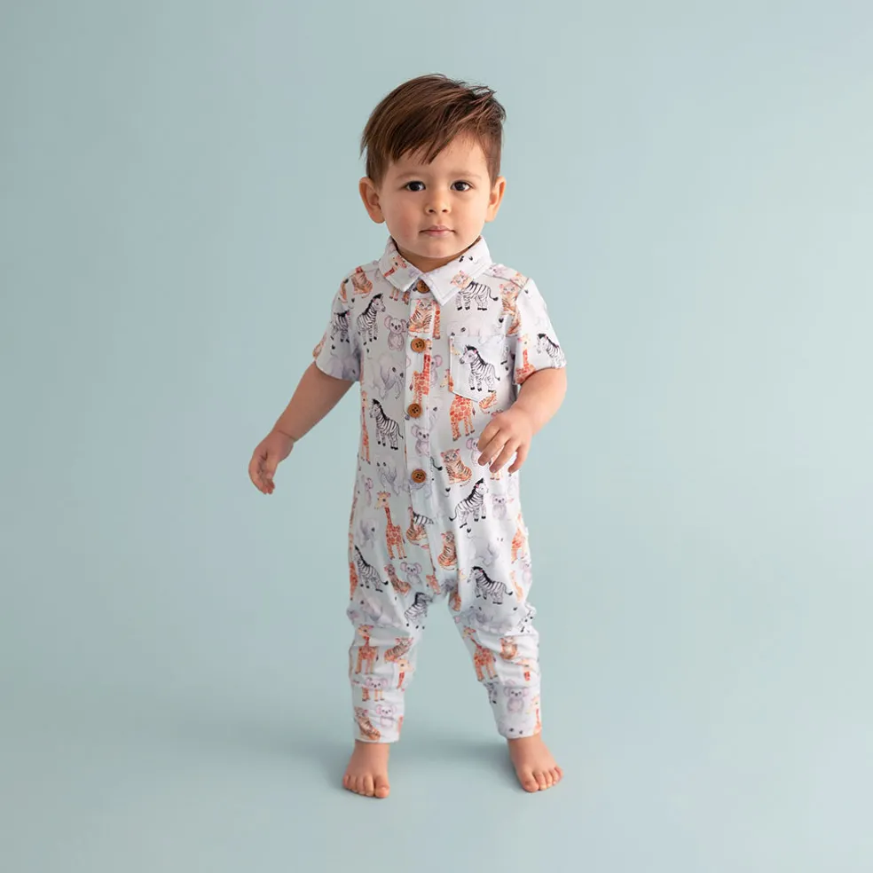 Collared Henley Romper