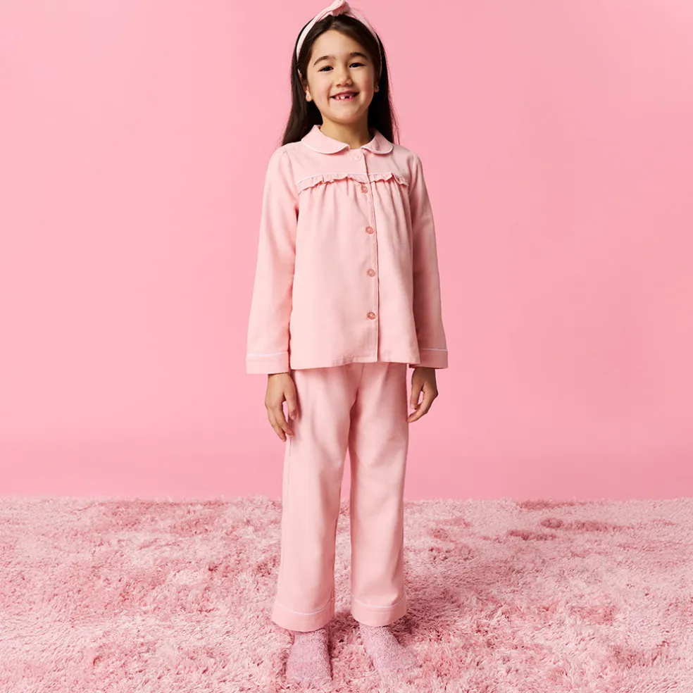Flannelette Ruffled Pajama Set