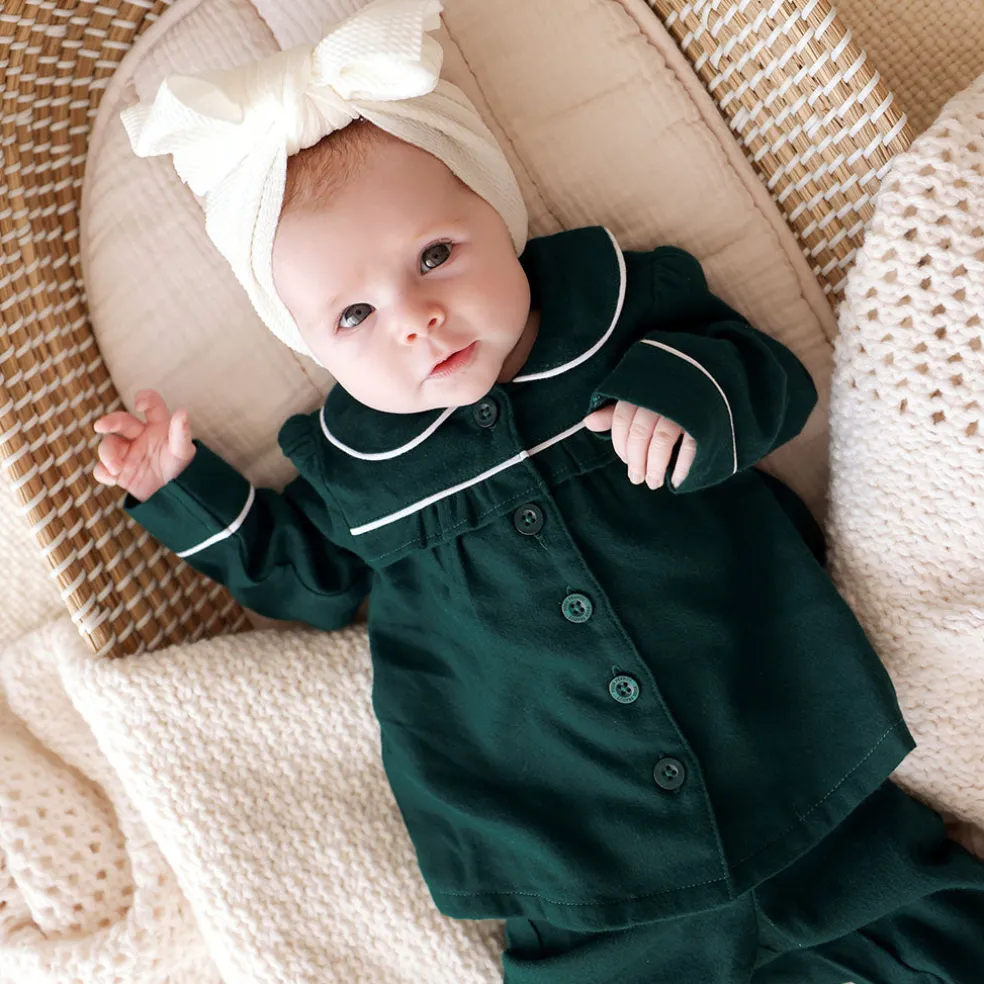 Flannelette Ruffled Pajama Set