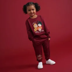 Fleece Graphic Sweatshirt Jogger Set