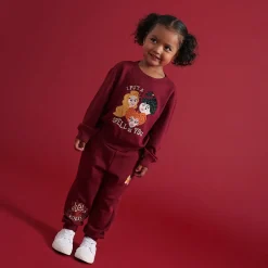 Fleece Graphic Sweatshirt Jogger Set
