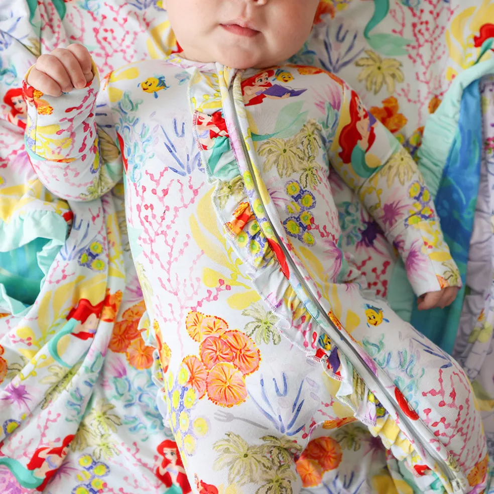 Footie Ruffled Zippered One Piece