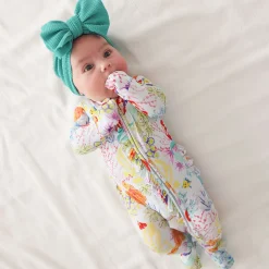 Footie Ruffled Zippered One Piece