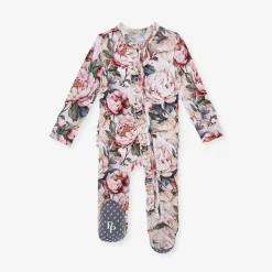 Footie Ruffled Zippered One Piece
