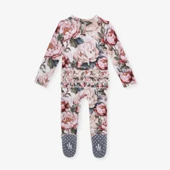 Footie Ruffled Zippered One Piece