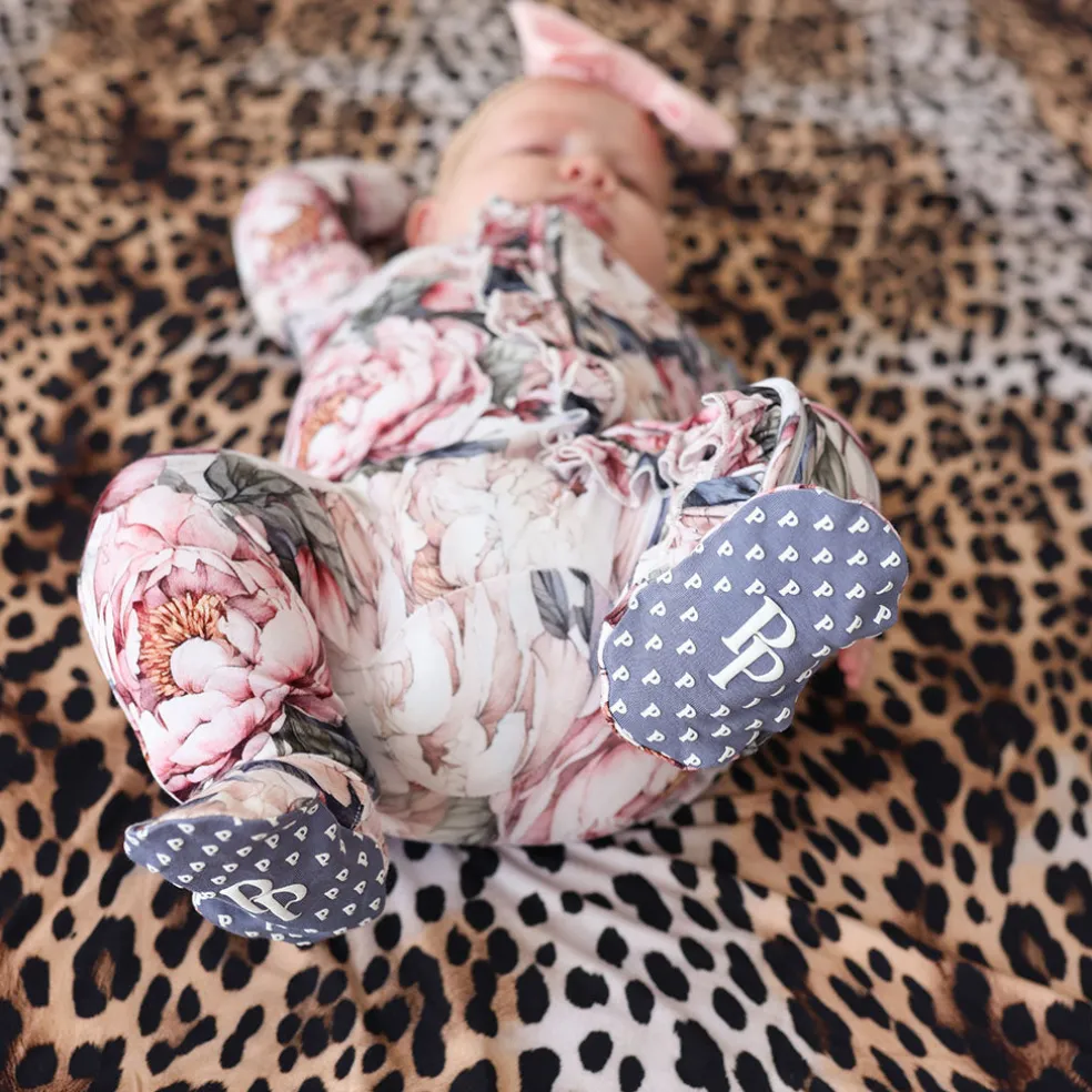 Footie Ruffled Zippered One Piece