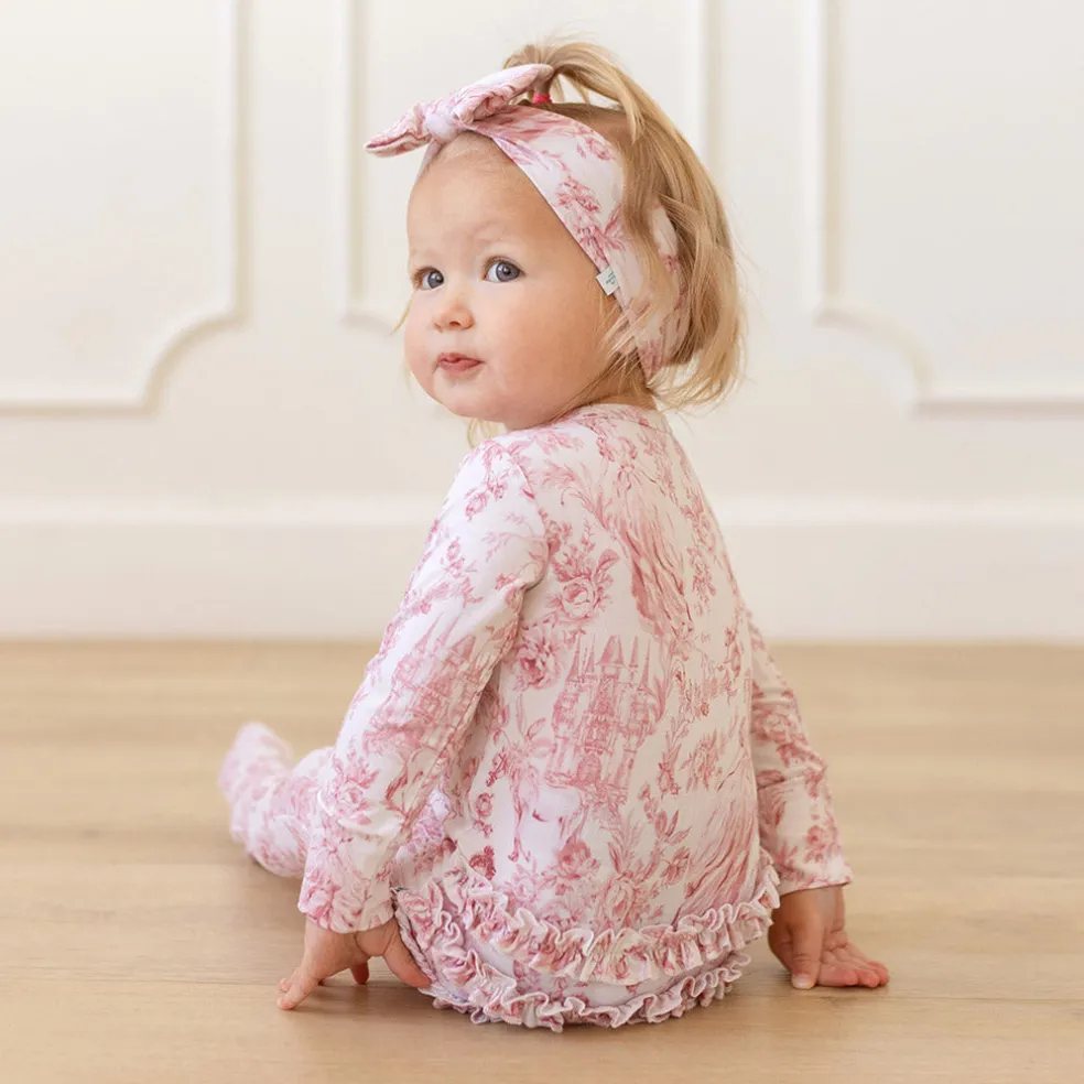 Footie Ruffled Zippered One Piece