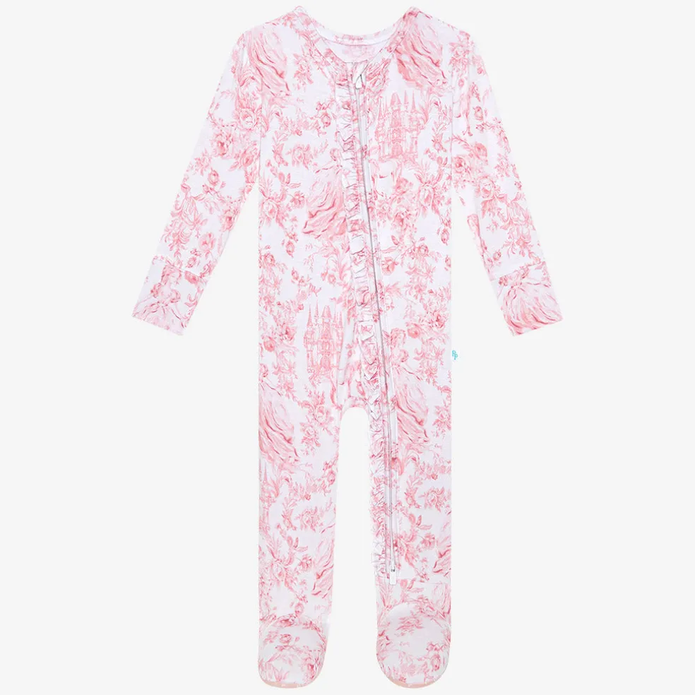 Footie Ruffled Zippered One Piece
