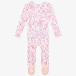 Footie Ruffled Zippered One Piece