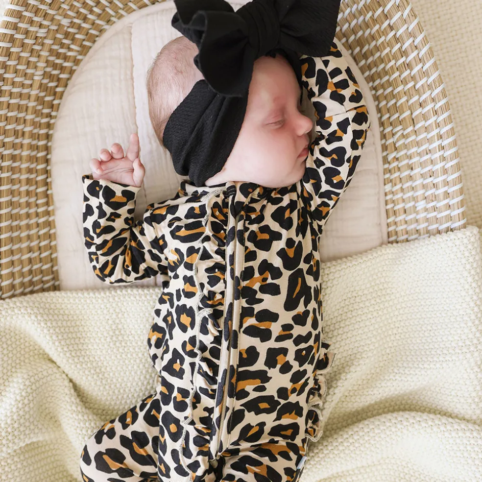 Footie Ruffled Zippered One Piece