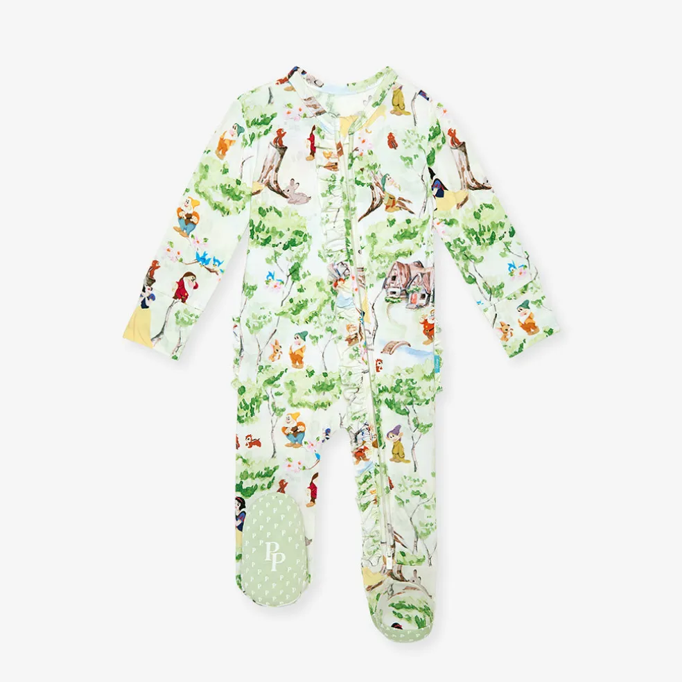Footie Ruffled Zippered One Piece