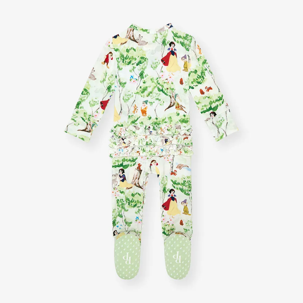 Footie Ruffled Zippered One Piece