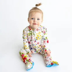 Footie Ruffled Zippered One Piece