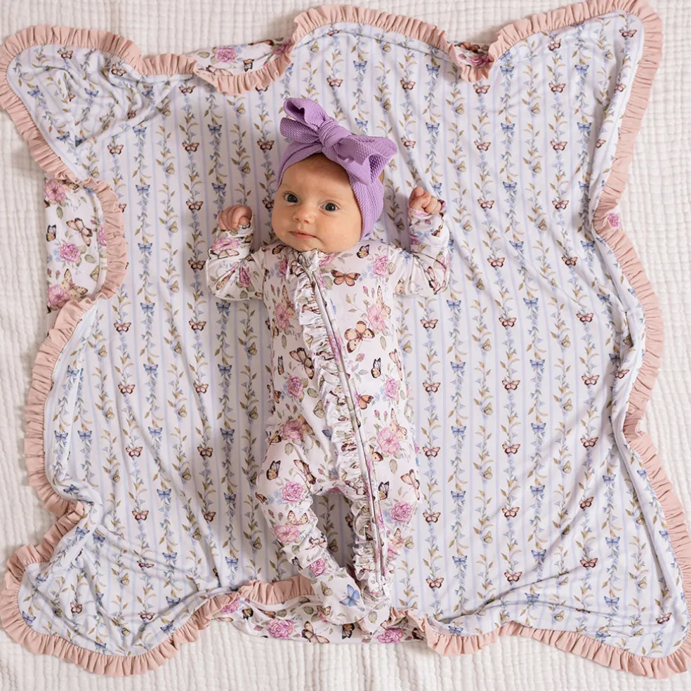 Footie Ruffled Zippered One Piece