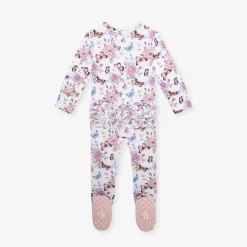 Footie Ruffled Zippered One Piece