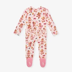 Footie Ruffled Zippered One Piece