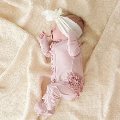 Footie Ruffled Zippered One Piece