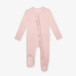 Footie Ruffled Zippered One Piece