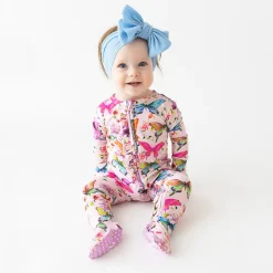 Footie Ruffled Zippered One Piece