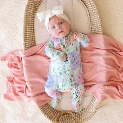 Footie Ruffled Zippered One Piece