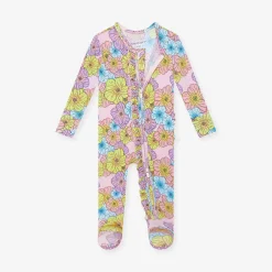 Footie Ruffled Zippered One Piece