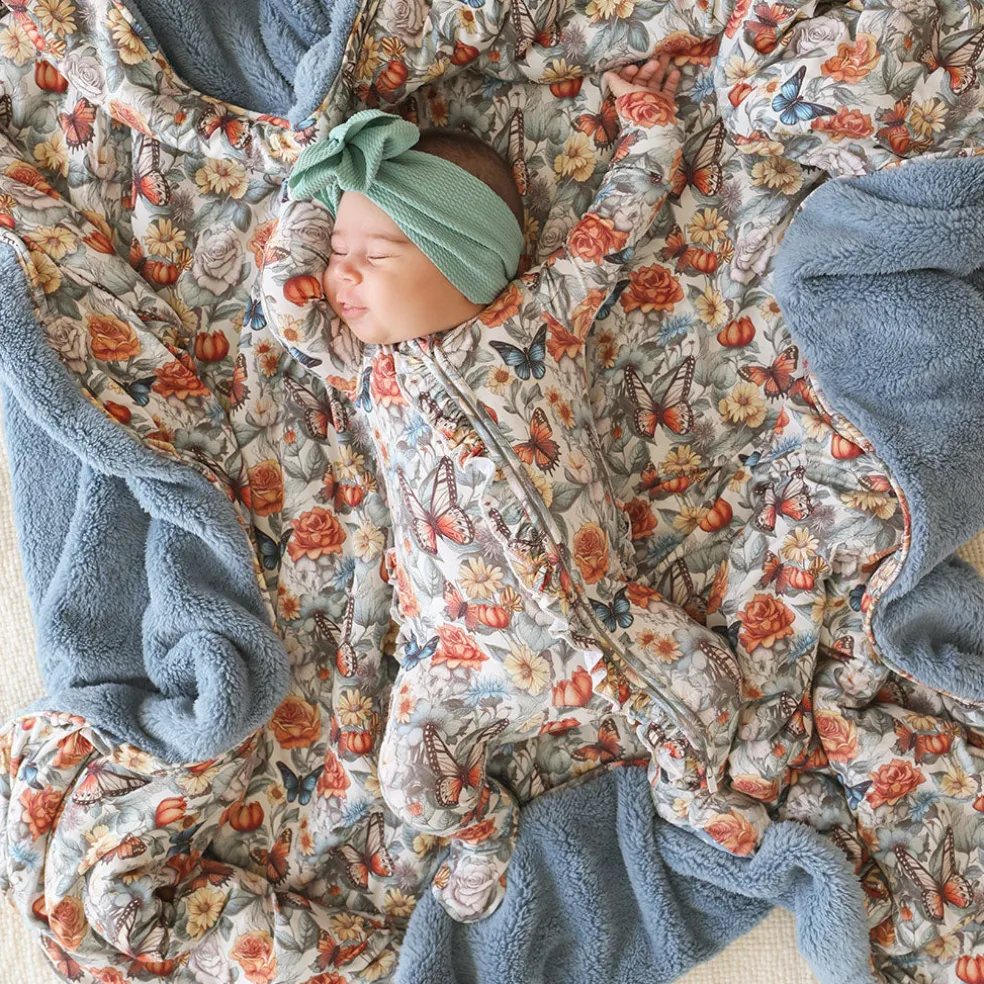 Footie Ruffled Zippered One Piece