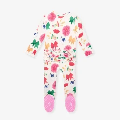 Footie Ruffled Zippered One Piece