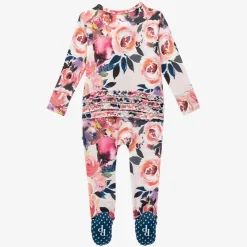 Footie Ruffled Zippered One Piece