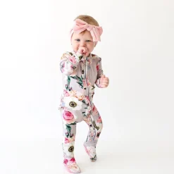 Footie Ruffled Zippered One Piece