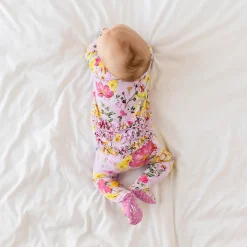 Footie Ruffled Zippered One Piece