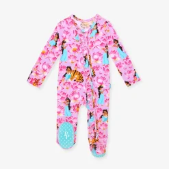 Footie Ruffled Zippered One Piece