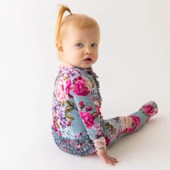 Footie Ruffled Zippered One Piece