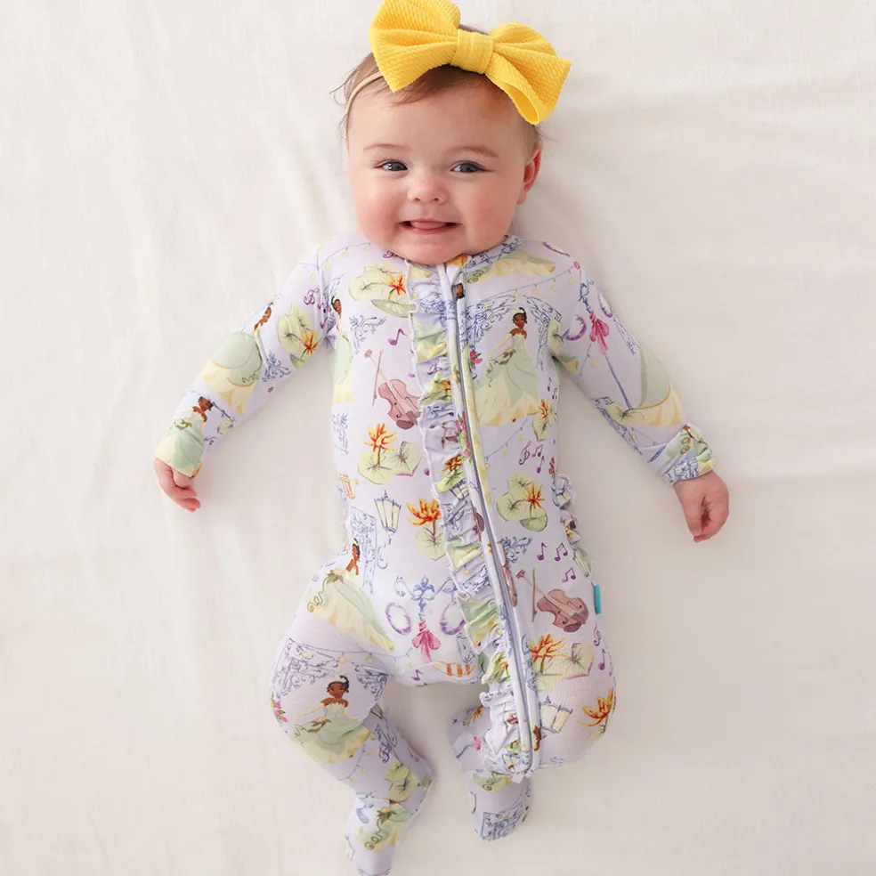 Footie Ruffled Zippered One Piece