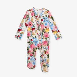 Footie Ruffled Zippered One Piece