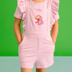 French Terry Graphic Short Overalls
