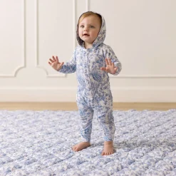 French Terry Hooded Ruffle Romper