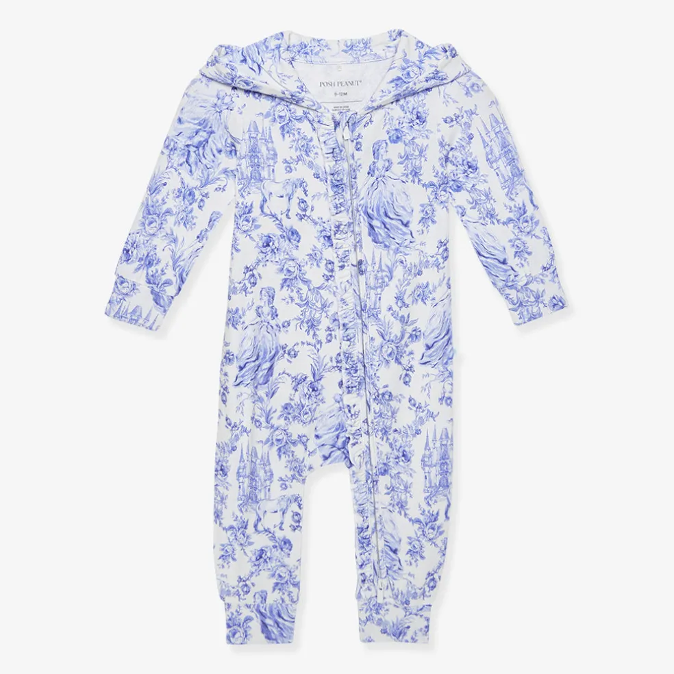 French Terry Hooded Ruffle Romper