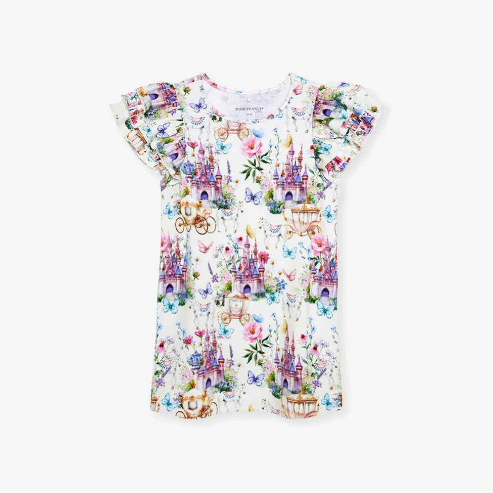 French Terry Ruffled Dress