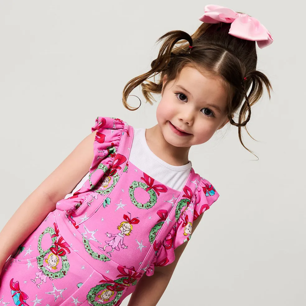 French Terry Ruffled Overalls