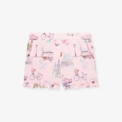French Terry Ruffled Shorts
