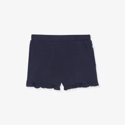 French Terry Ruffled Shorts