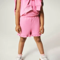 French Terry Ruffled Shorts