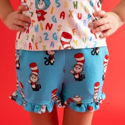 French Terry Ruffled Shorts