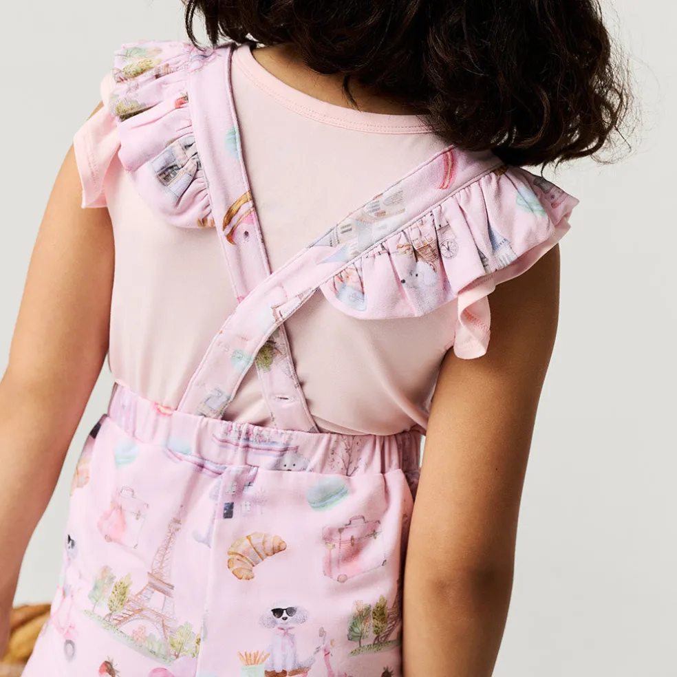 French Terry Short Overalls