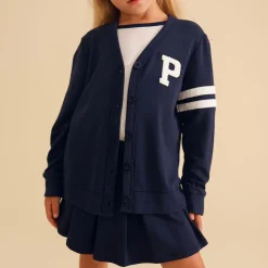 French Terry Varsity Cardigan