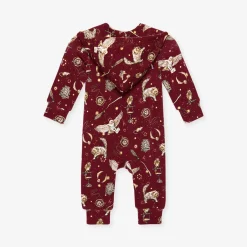 French Terry Zippered Hooded Romper