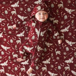 French Terry Zippered Hooded Romper