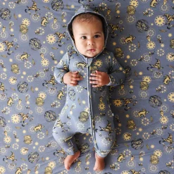 French Terry Zippered Hooded Romper